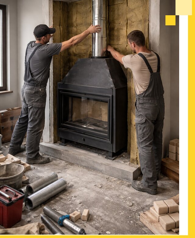 Изготовление и монтаж закрытых каминов в Чехове под ключ