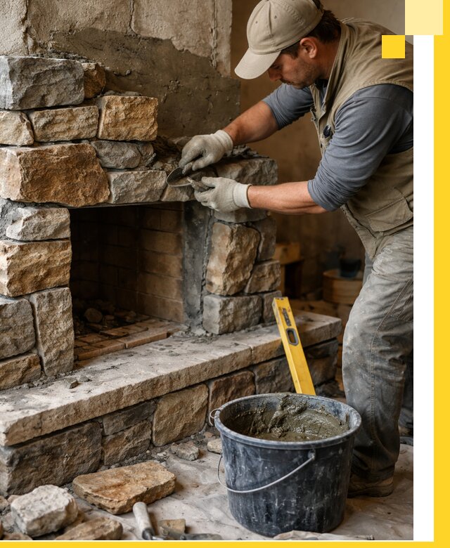 Изготовление и установка каменных каминов под ключ в Чехове