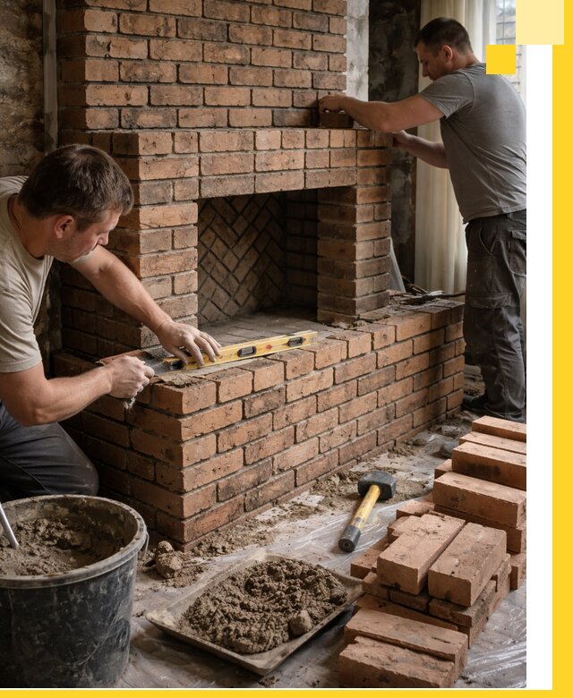 Изготовление и установка кирпичных каминов в Чехове