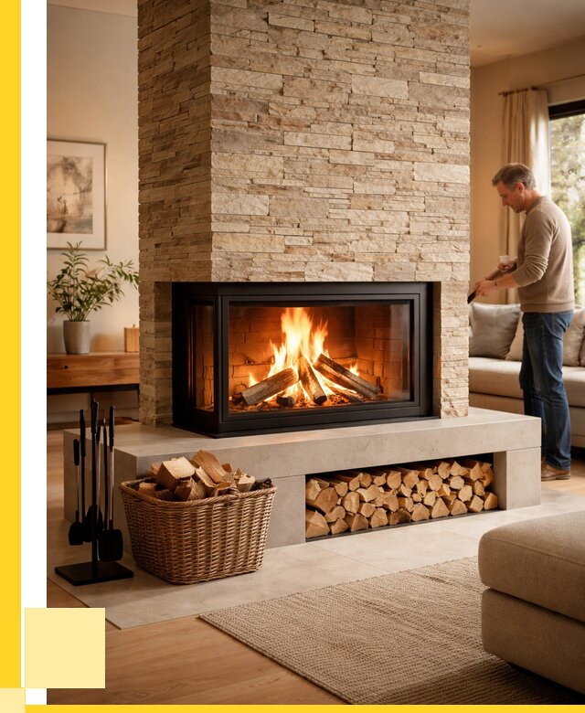 Дровяной камин под ключ в Чехове от 203340 р. | ЭриданЧхв