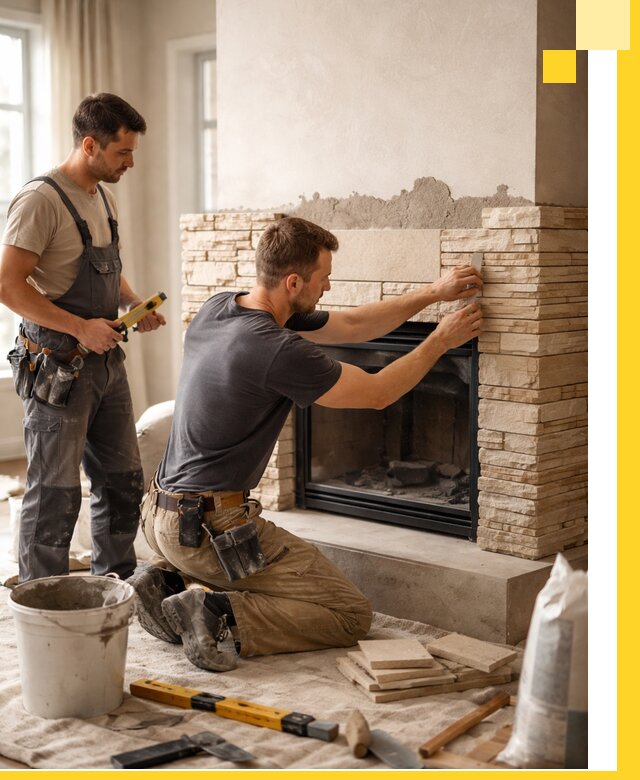 Установка и монтаж каминов для загородного дома в Чехове