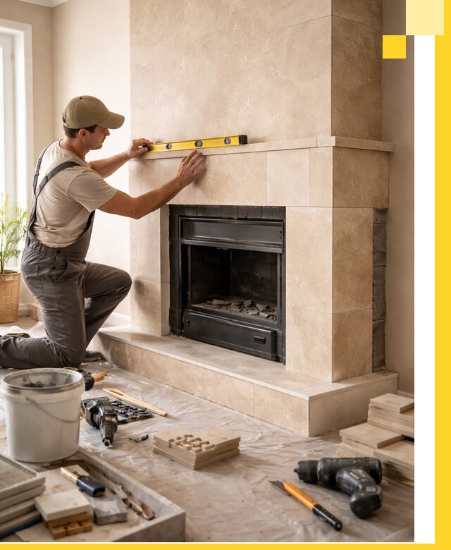 Установка и монтаж каминов в частном доме под ключ в Чехове