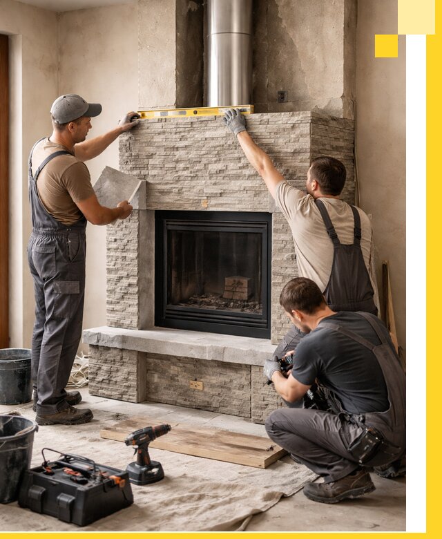 Профессиональный монтаж каминов под ключ в Чехове для дома