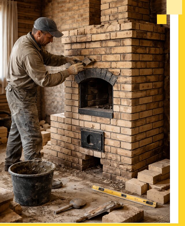 Кирпичные печи под ключ в Чехове: проектирование и кладка