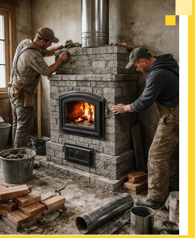 Производство, поставка и монтаж дровяных печей в Чехове