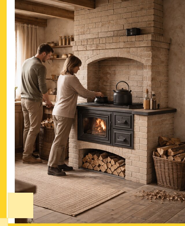 Печи с плитой в Чехове от 45752 р. | ЭриданЧхв — кирпичная печь