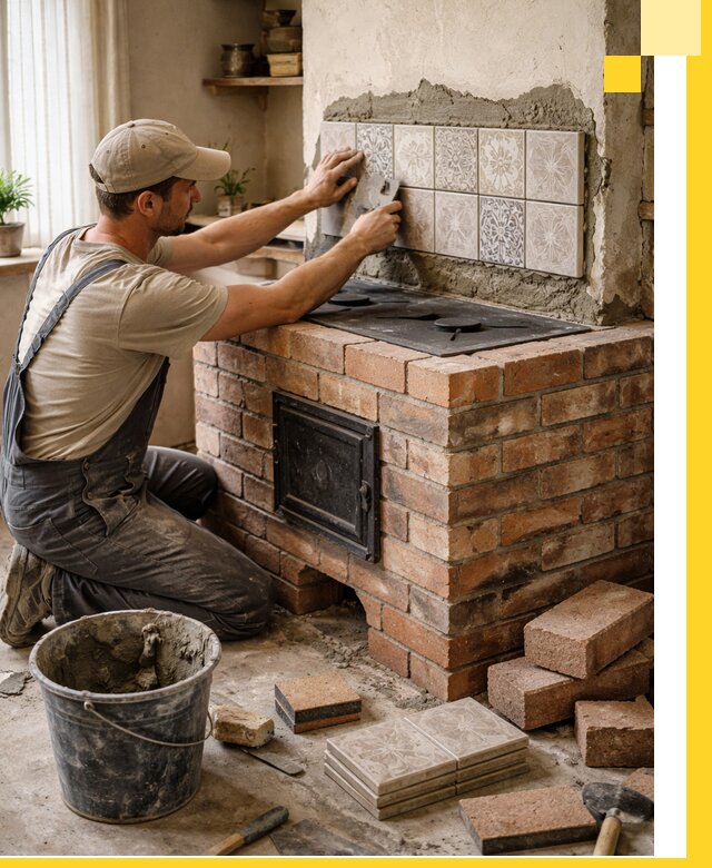 Печи с плитой на заказ монтаж гарантия и сервис в Чехове