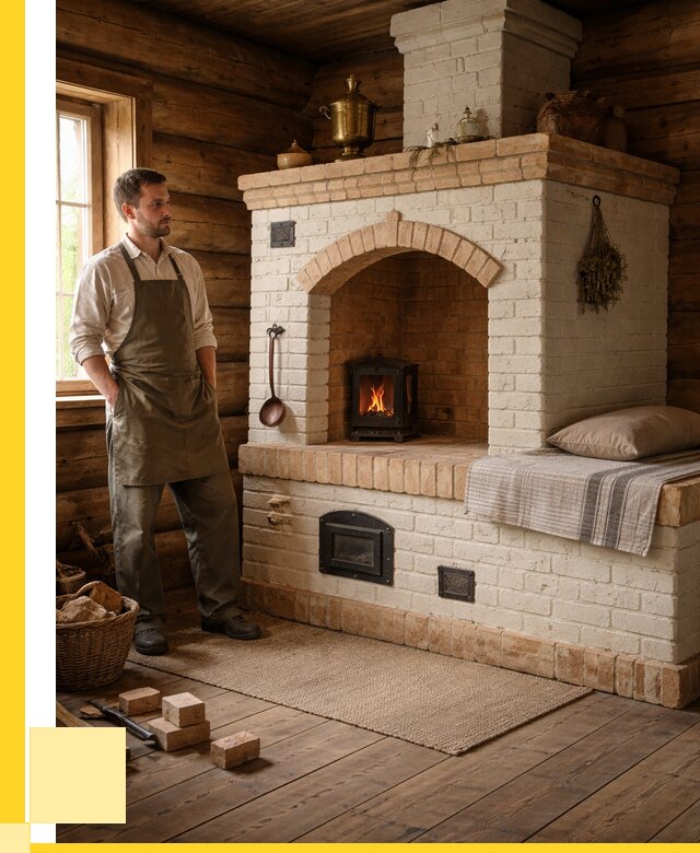 Русские печи с лежанкой под ключ в Чехове от 152505 р. ЭриданЧхв