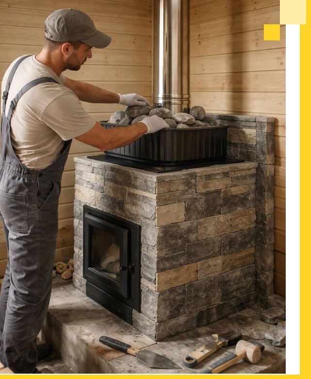 Печи для парной в Чехове, производство, монтаж и обслуживание