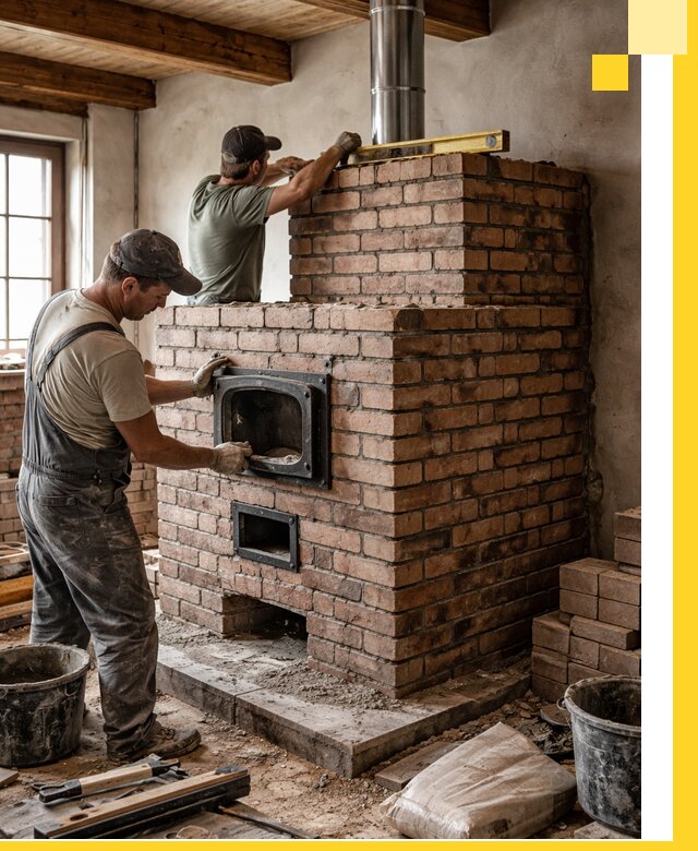 Печи для загородного дома под ключ в Чехове — монтаж и сервис