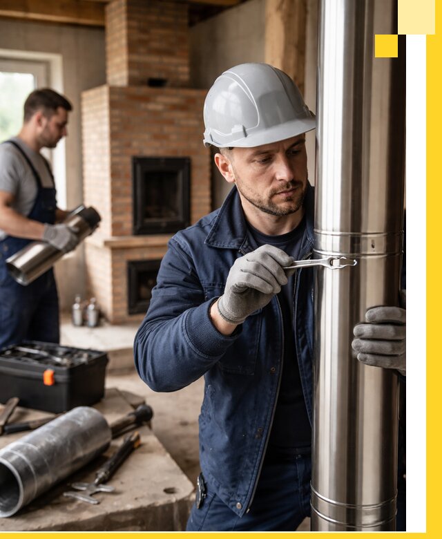 Профессиональный монтаж дымоходов для печей в Чехове