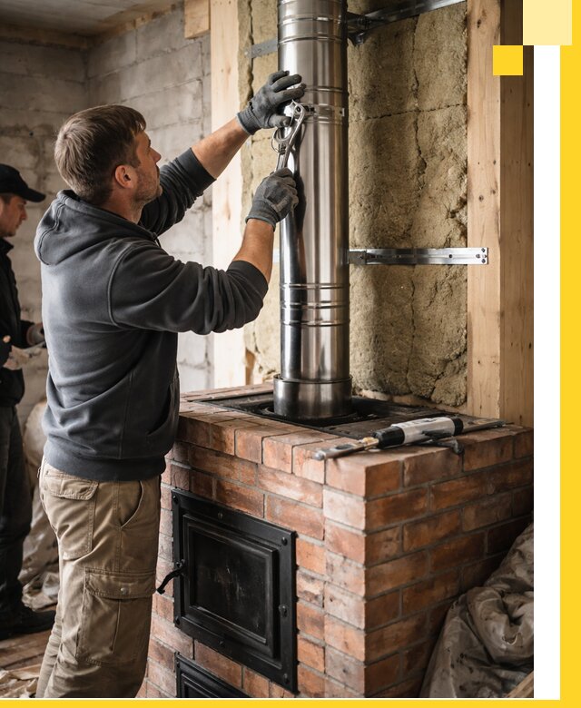 Изготовление и монтаж печей и дымоходов под ключ в Чехове