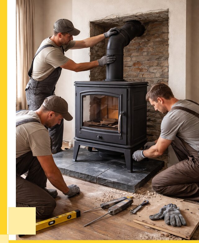Монтаж печи камина в частном доме в Чехове от 25418 р. | ЭриданЧхв