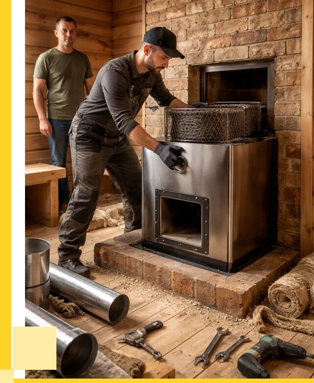 Монтаж банных печей под ключ в Чехове от 18301 р., ЭриданЧхв