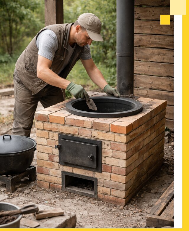 Изготовление и установка печей для казана в Чехове под ключ