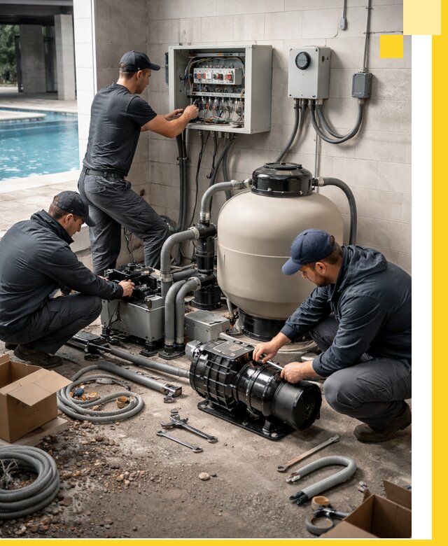 Профессиональный монтаж оборудования для бассейнов в Чехове