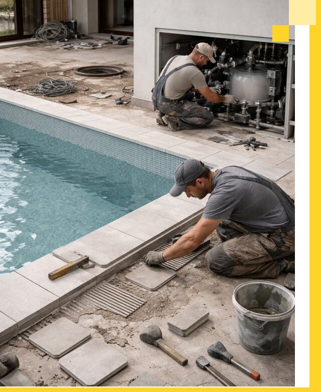 Строительство и монтаж бассейнов в коттедже в Чехове