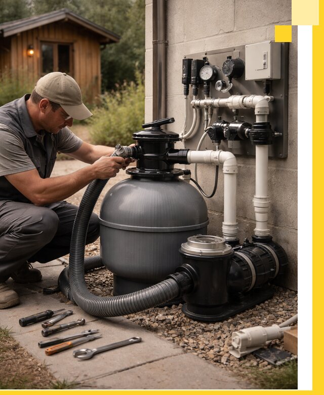 Продажа и монтаж фильтров и насосов для бассейнов в Чехове