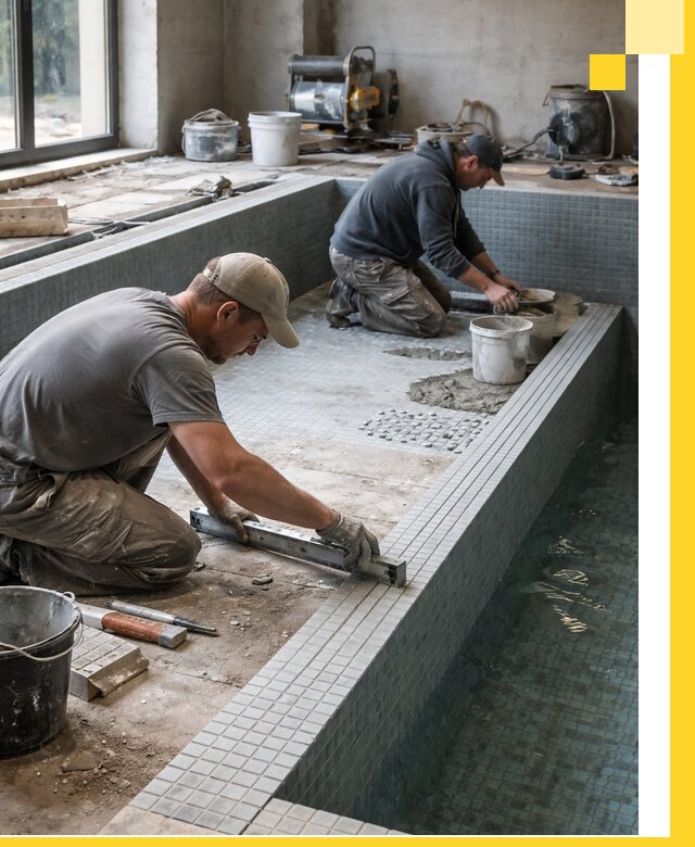 Строительство бассейна в частном доме в Чехове под ключ