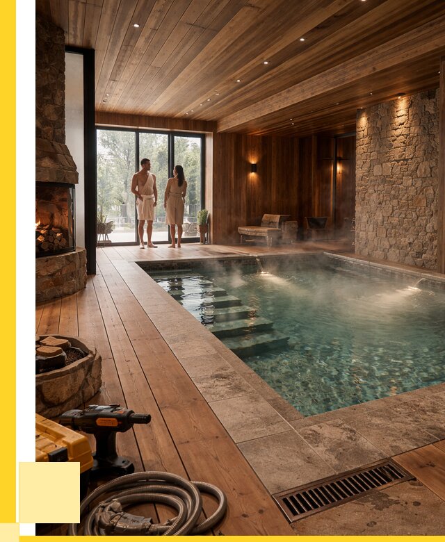 Проекты бань с бассейном под ключ в Чехове от 76253 р., ЭриданЧхв