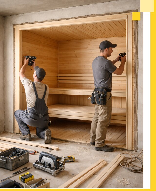 Монтаж саун под ключ в Чехове — проектирование и установка