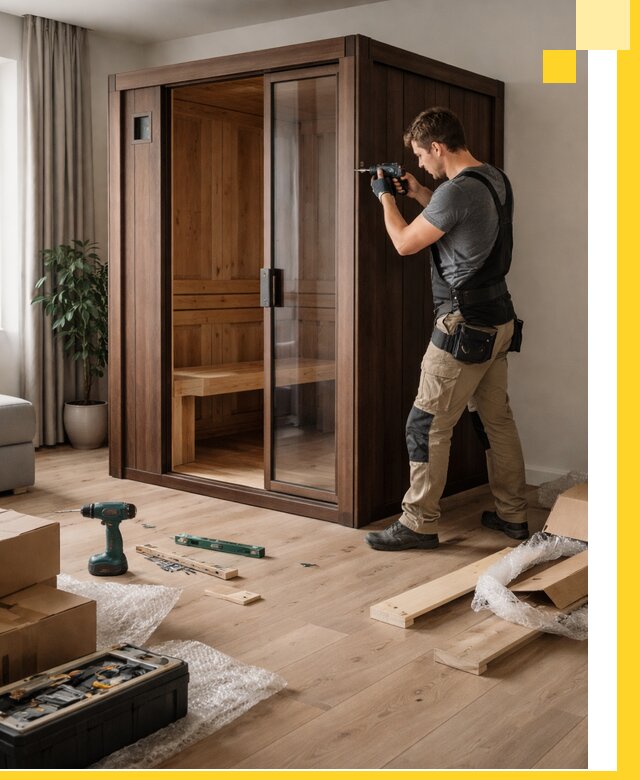 Установка и производство мини саун под ключ в Чехове