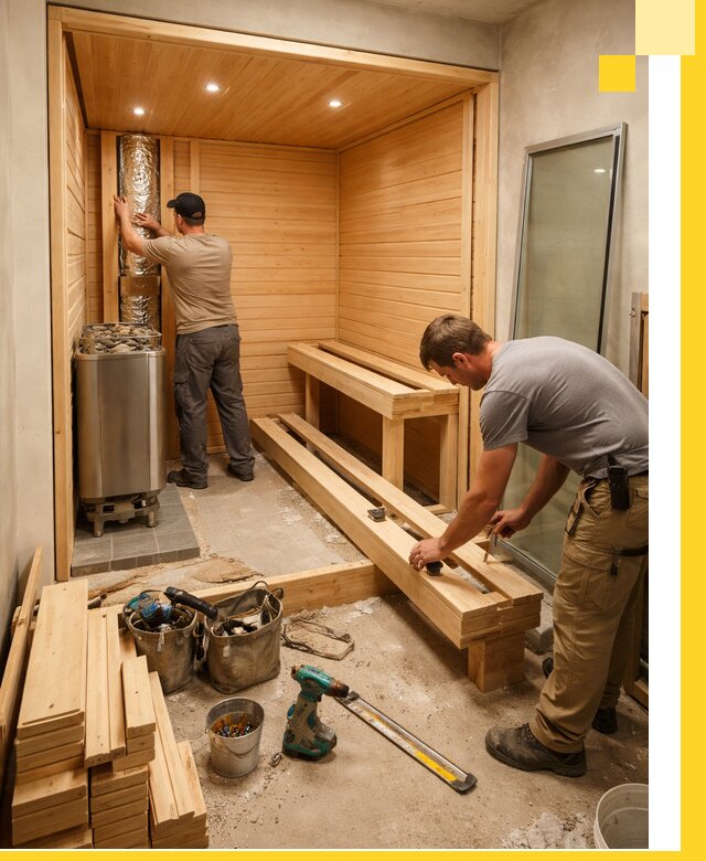 Проектирование и установка домашних саун под ключ в Чехове