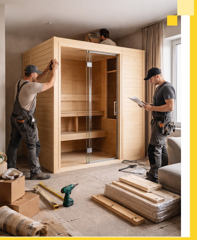 Установка и благоустройство саун в квартире в Чехове