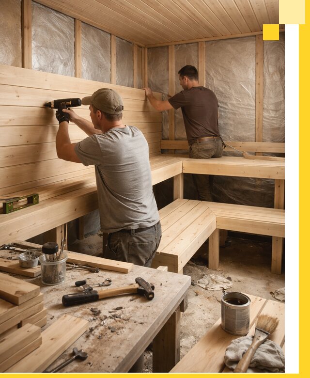 Профессиональная отделка бань и саун под ключ в Чехове