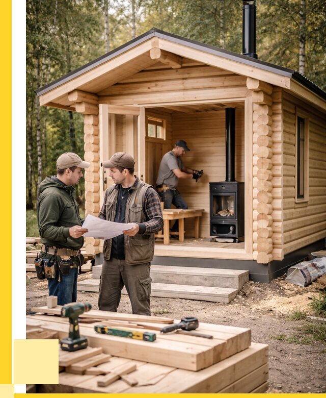 Монтаж бань под ключ в Чехове — от 203340 р. | ЭриданЧхв