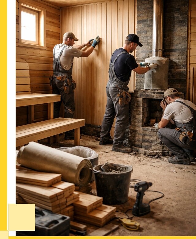 Ремонт бань под ключ в Чехове от 45752 р. | ЭриданЧхв