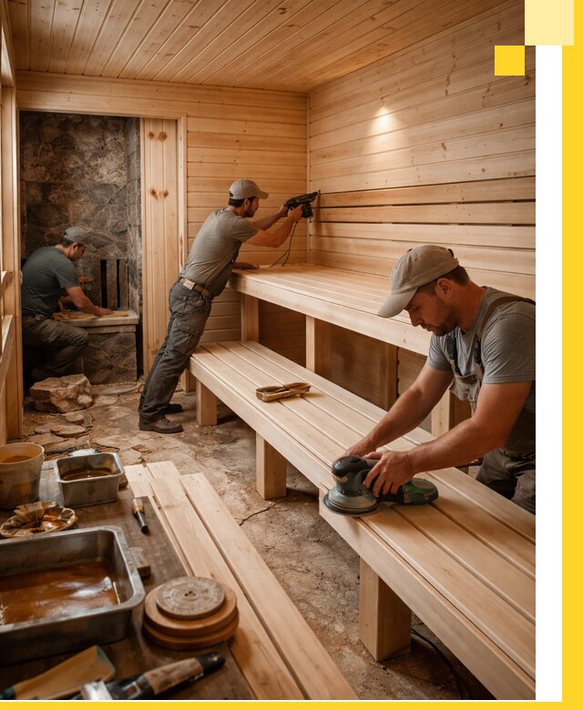 Профессиональная отделка бань в Чехове под ключ, с гарантией