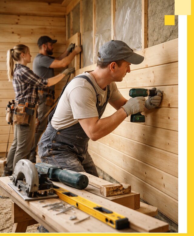 Обшивка бань под ключ в Чехове: отделка стен и потолков