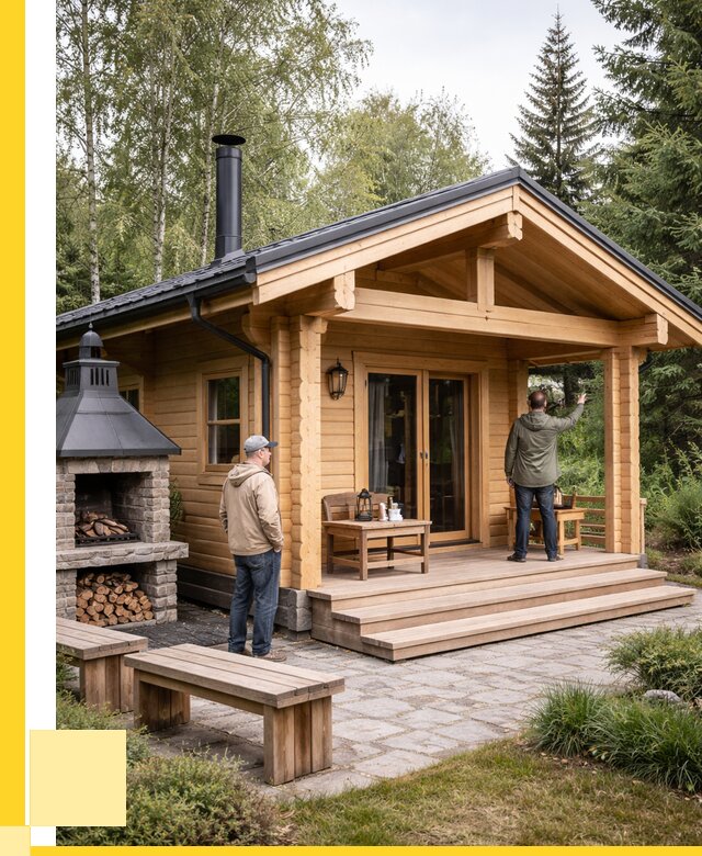 Деревянные бани под ключ в Чехове от 457515 р. | ЭриданЧхв