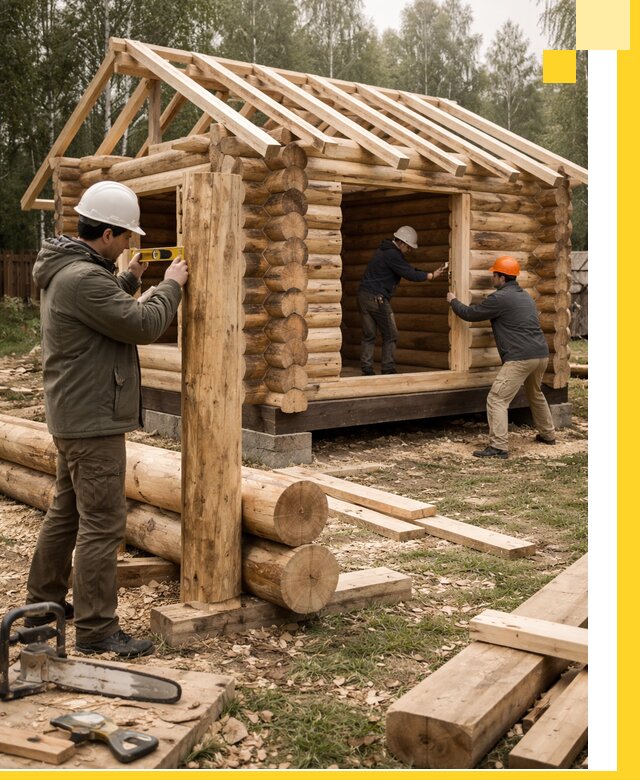 Строительство бань для дачи под ключ в Чехове с доставкой и монтажом