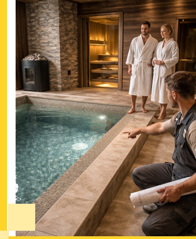 Проект бани с бассейном под ключ в Чехове от 66086 р. | ЭриданЧхв