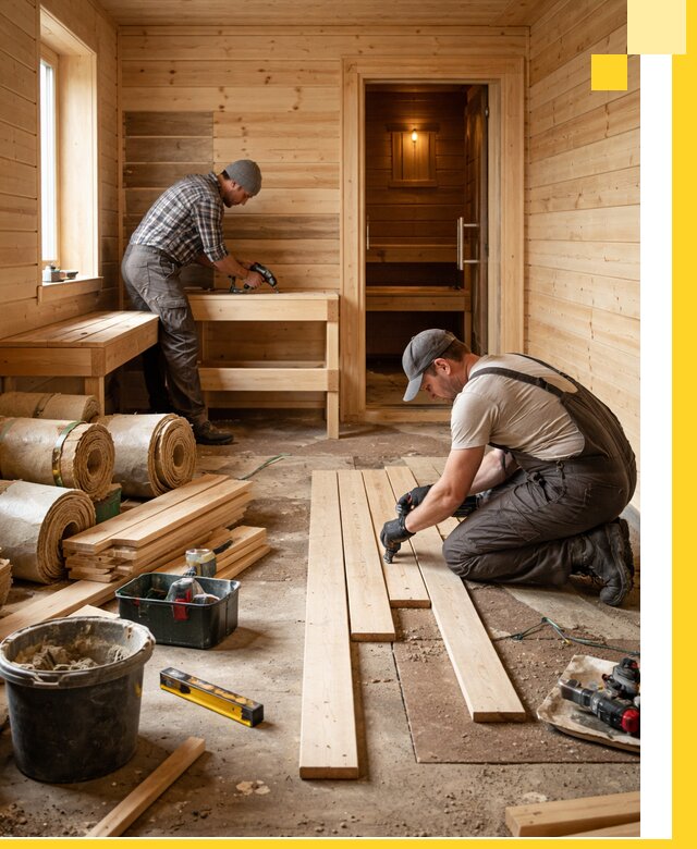 Индивидуальный проект бани с комнатой отдыха под ключ в Чехове