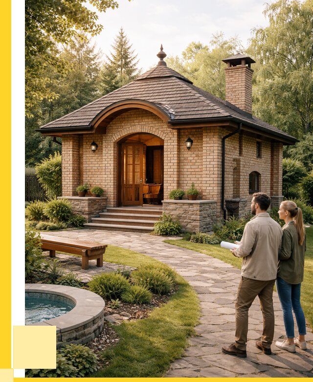 Проект кирпичной бани в Чехове от 30501 р. | ЭриданЧхв