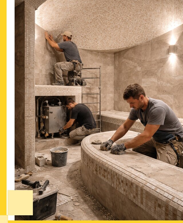 Монтаж хамамов под ключ в Чехове от 254175 р. ЭриданЧхв