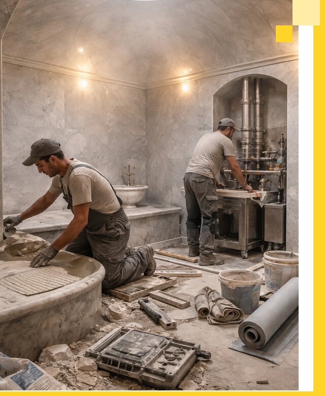 Строительство турецких бань хаммам под ключ в Чехове