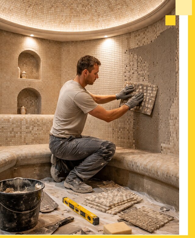 Устройство и монтаж домашнего хамама под ключ в Чехове