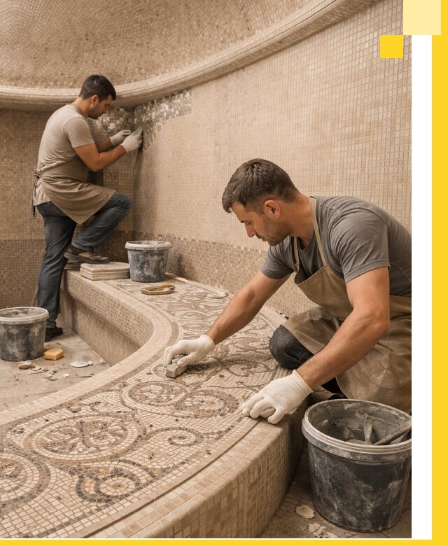 Плитка для хамама в Чехове, укладка, подбор и поставка